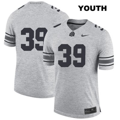 Youth NCAA Ohio State Buckeyes Malik Harrison #39 College Stitched No Name Authentic Nike Gray Football Jersey GF20Q51RK